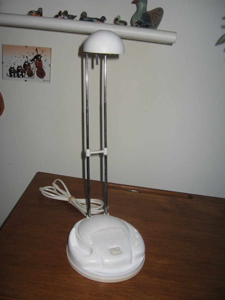 Lampe bureau écolier halogène de couleur blanc., Enlèvement ou Envoi, Comme neuf