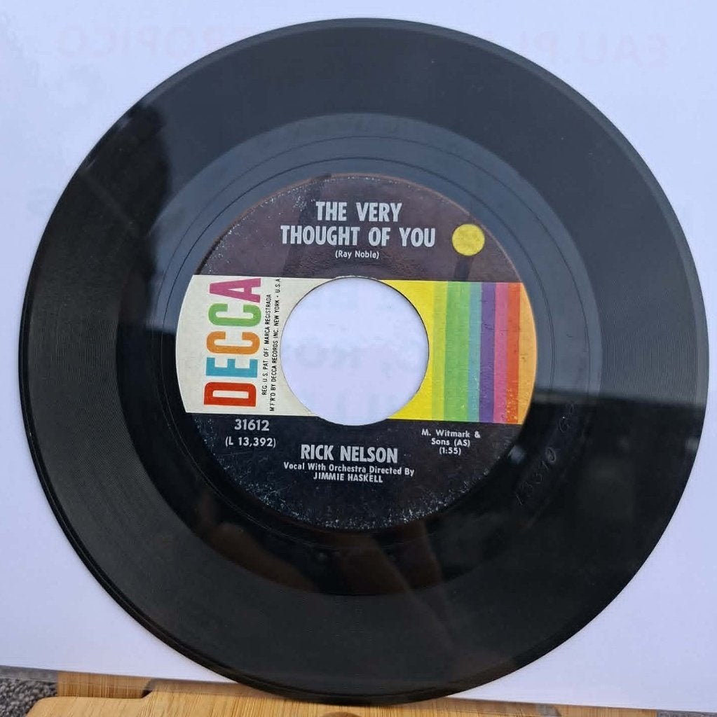 Rick Nelson - De gedachte aan jou/ik vraag me af, Gebruikt, Pop, Originele persing, 7 inch