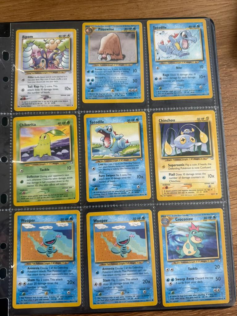39 Pokemonkaarten - Neo Genesis - wotc, Enlèvement ou Envoi, Comme neuf