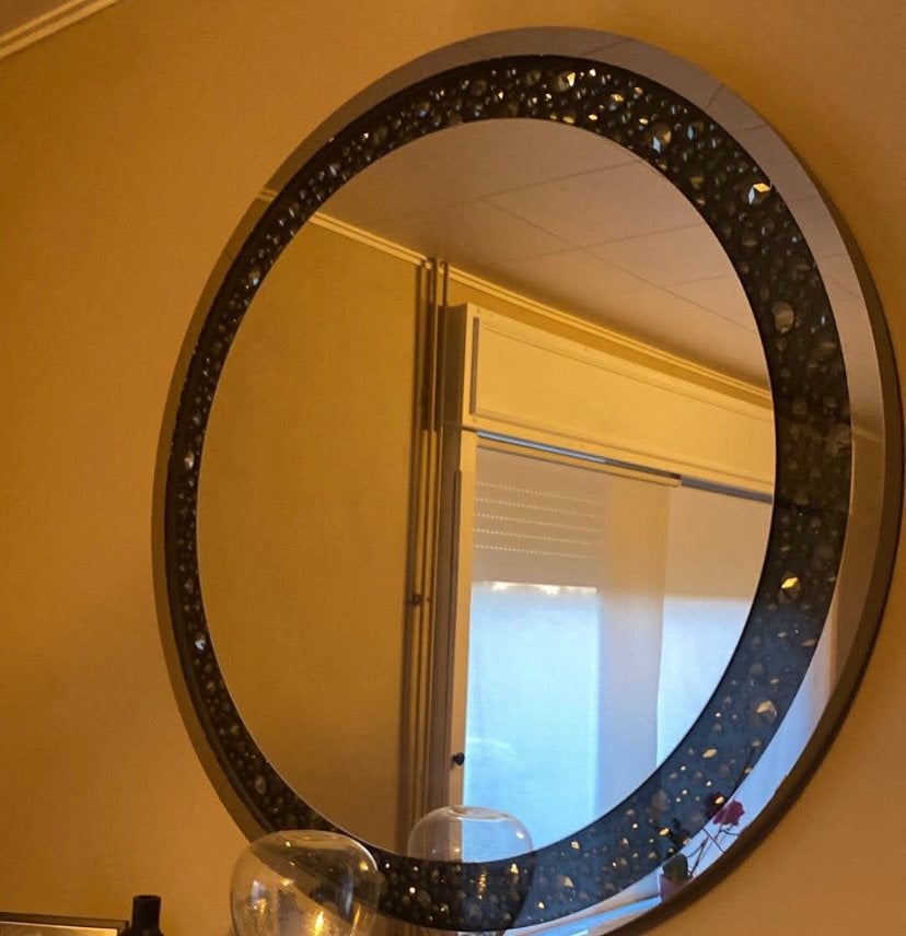 Miroir, mesure 1 m sur 1 m, Maison & Meubles, Accessoires pour la Maison | Miroirs, Enlèvement, Comme neuf