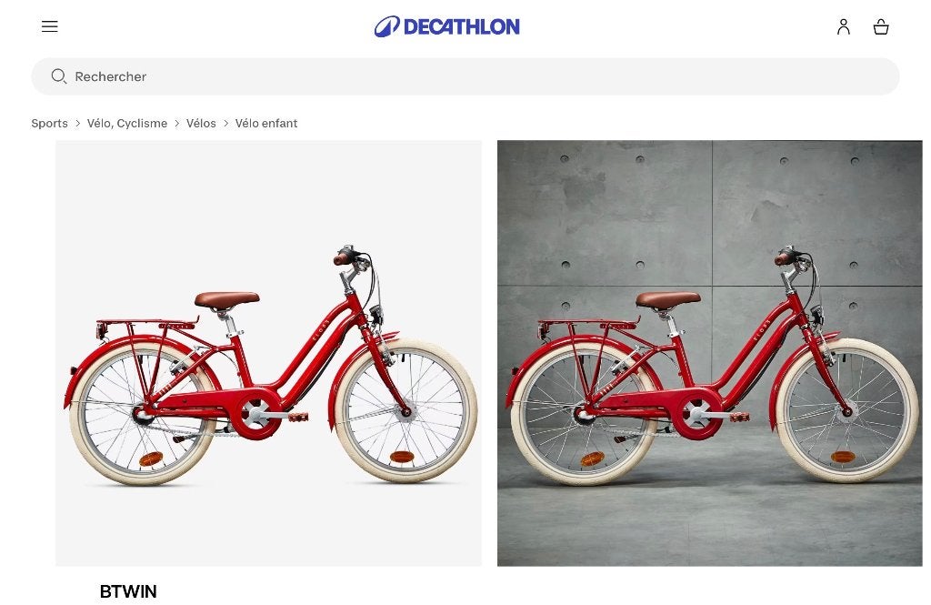 2 Elops 900 kinderfietsen – 20 inch – rood (prijs per fiets), Fietsen en Brommers, Ophalen, Velgrem, BTwin Décathlon, 16 tot 20 inch