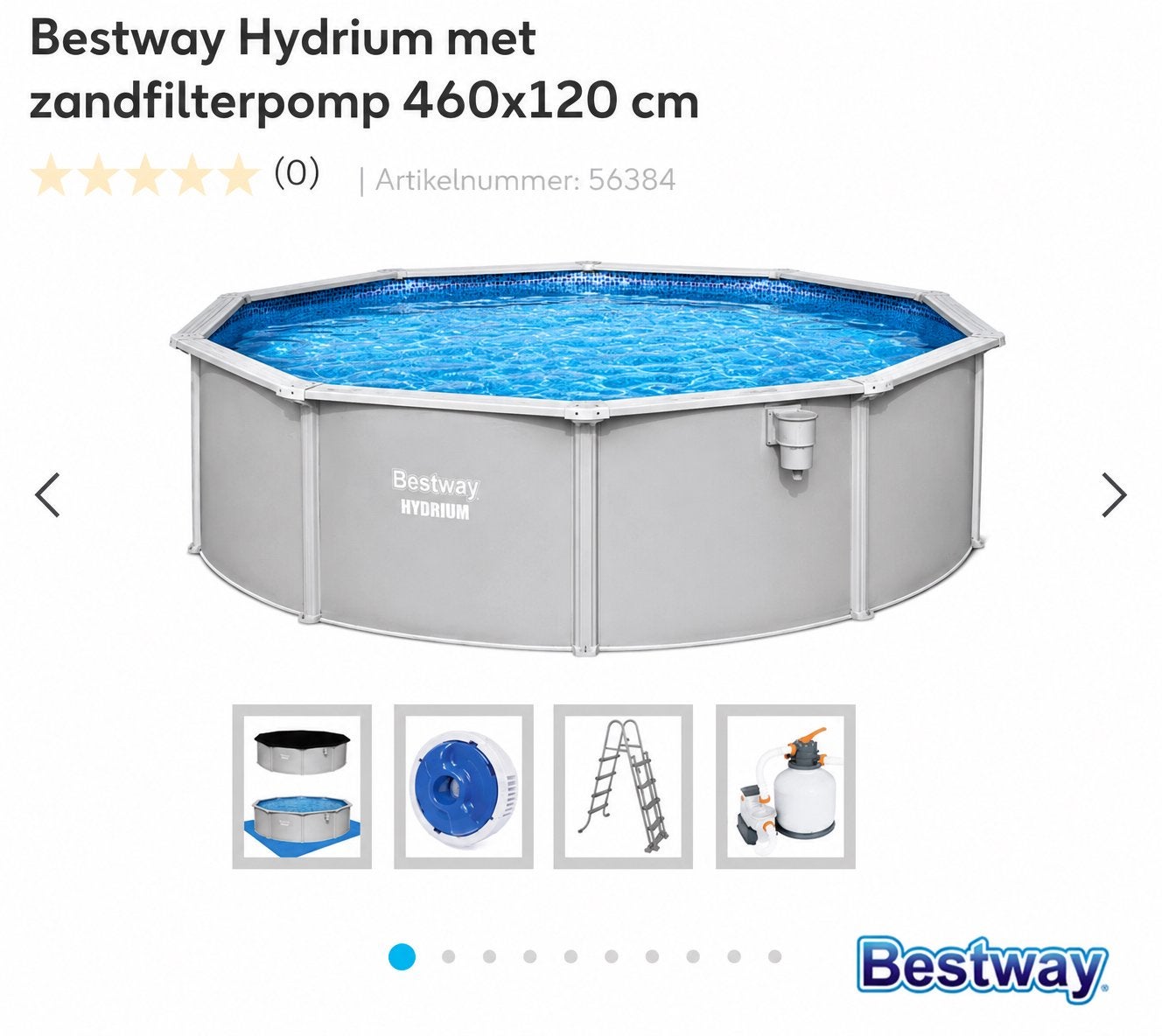 Nieuw stalen zwembad nog in doos bestway, Tuin en Terras, Ophalen, Zo goed als nieuw