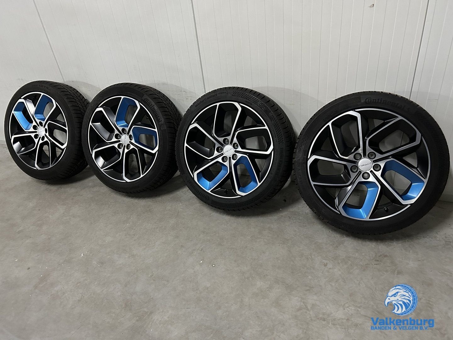 8mm! Originele Lynk & Co 20 inch zwarte velgen 5x108 winterb, Auto-onderdelen, Banden en Velgen, Gebruikt, -, -, Banden en Velgen