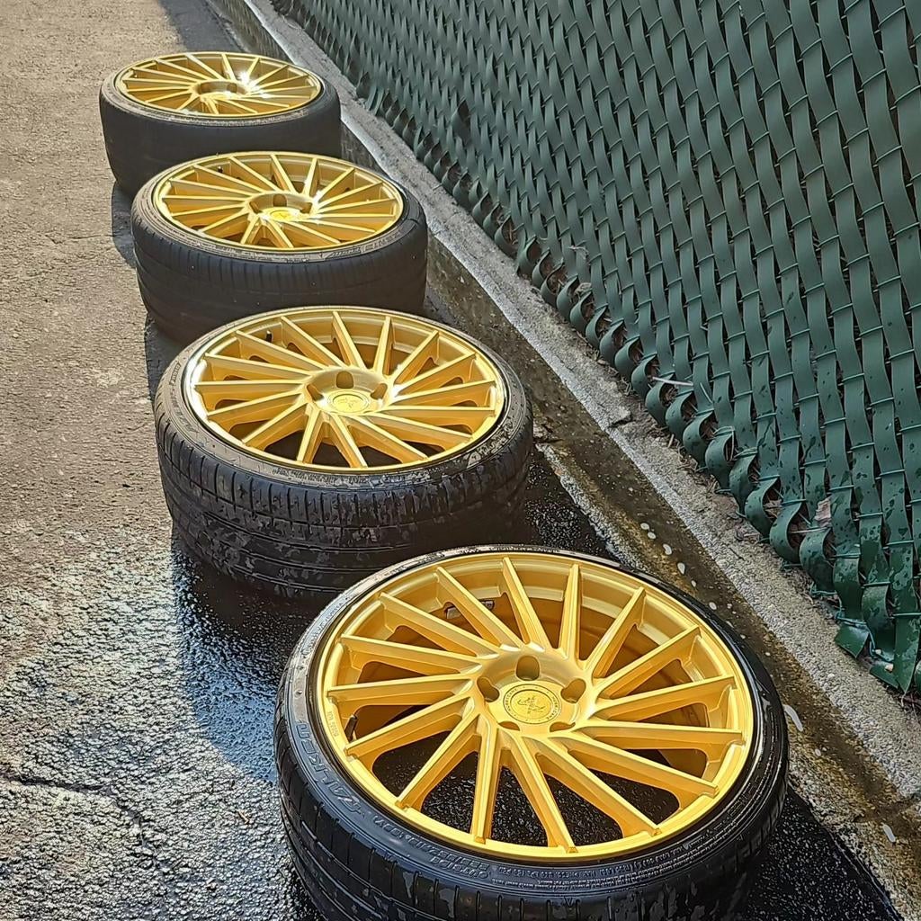 Keskin 19 inch velgen 5x112 custom gold paint, Ophalen, 19 inch, Velg(en)