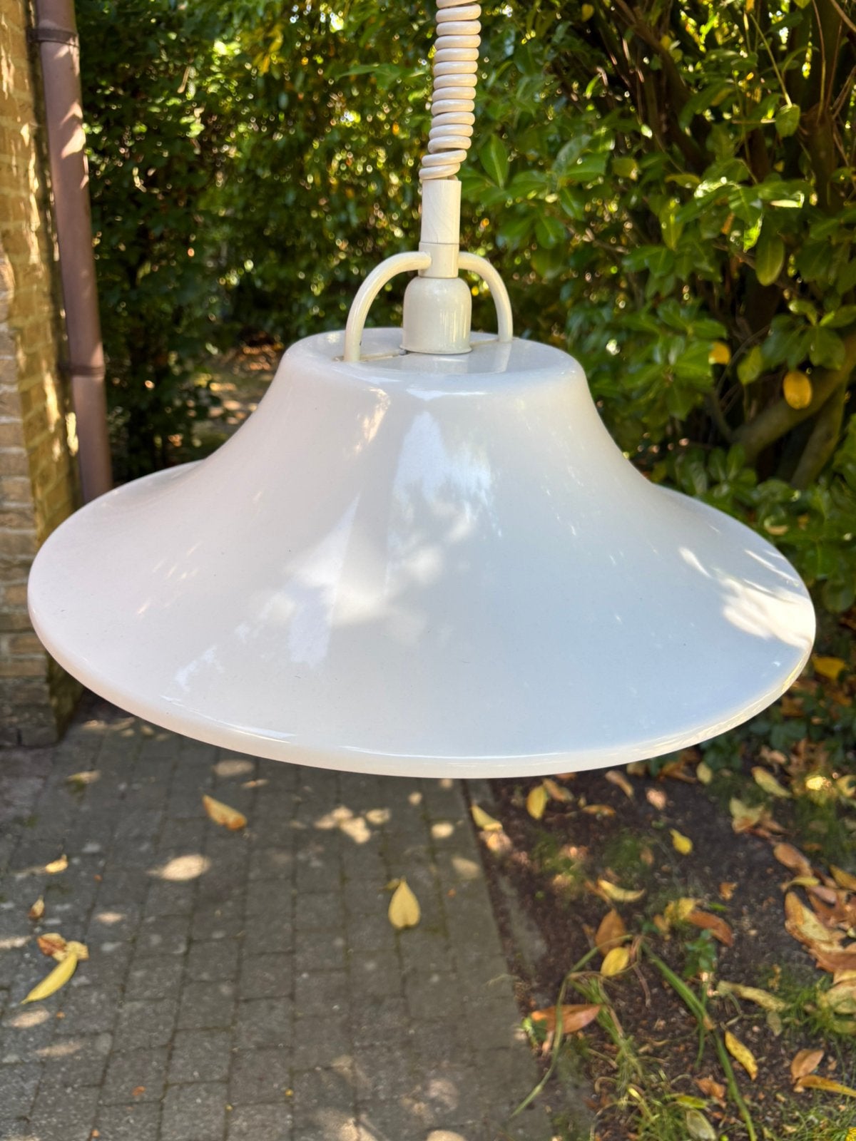 Kunststof retro 70’s design hanglamp, Ophalen, Zo goed als nieuw, Kunststof