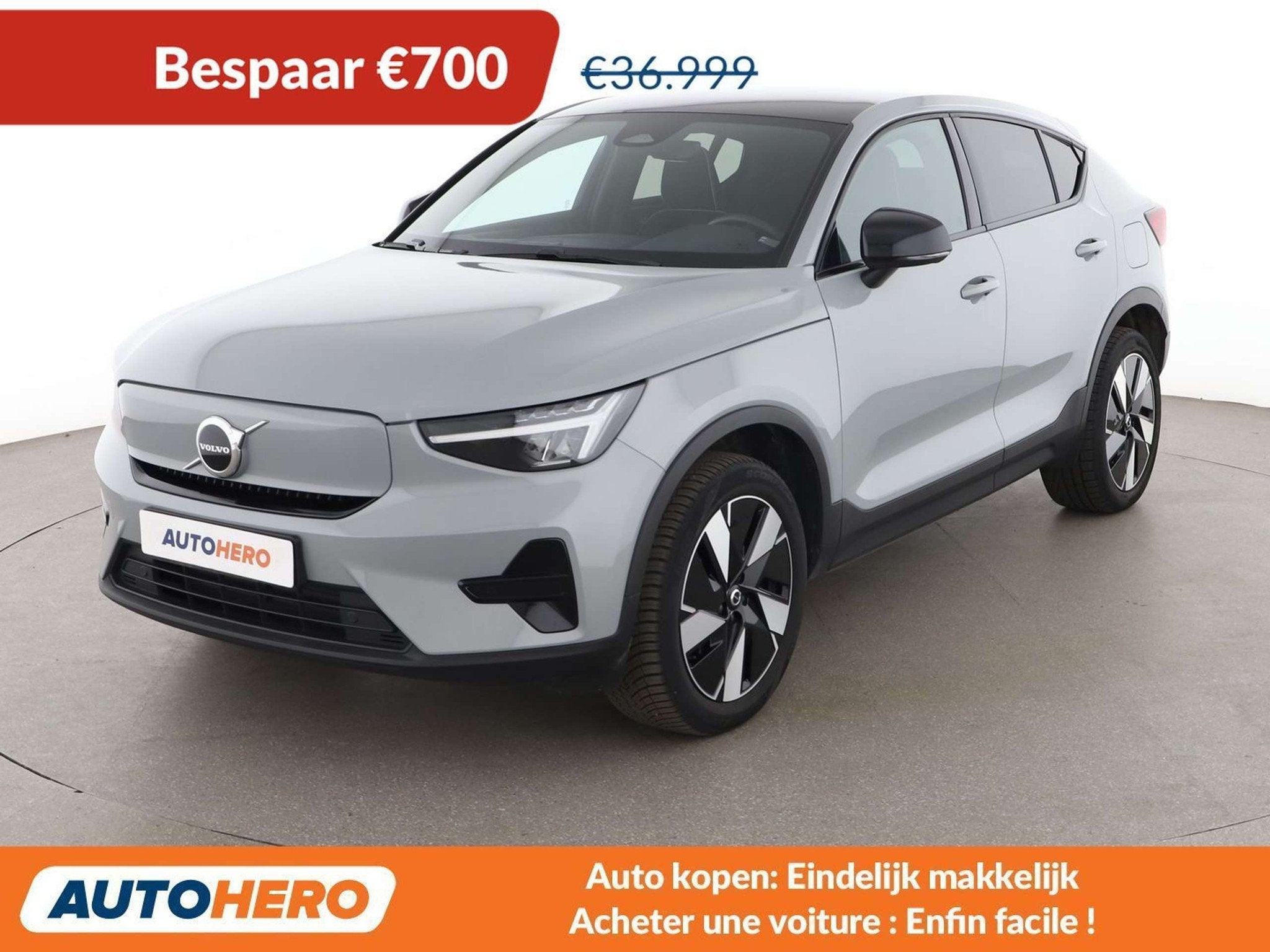 Volvo C40 Recharge 185 kW Extended Range Plus 2WD (bj 2024), Auto's, Volvo, Achterwielaandrijving, Gebruikt, Zwart, 2096 kg