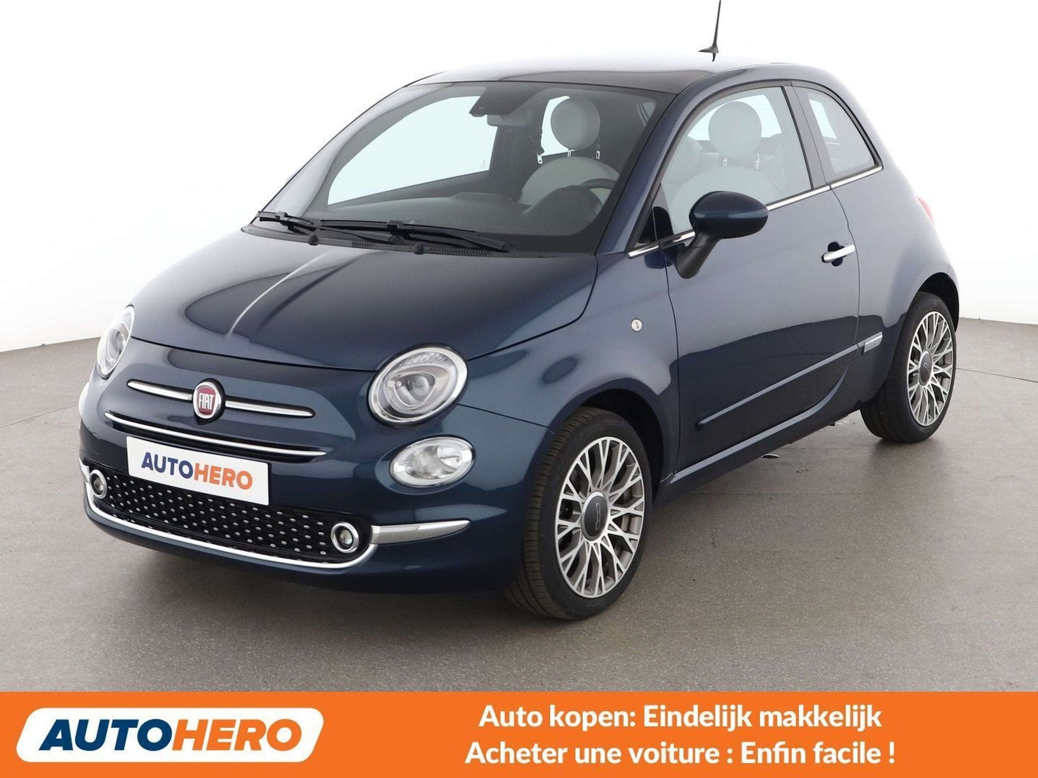 Fiat 500 1.2 Star (bj 2020, automaat), Auto's, 4 zetels, Stof, Gebruikt, Blauw
