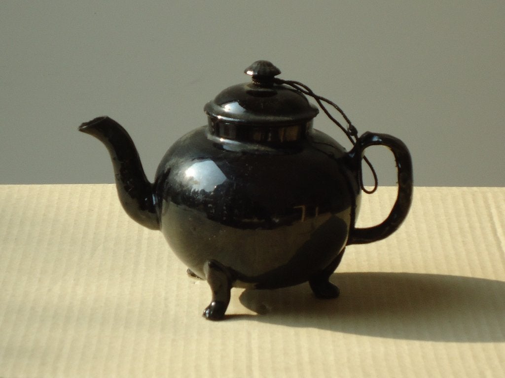 XVIIIE Vieux NAMUR faience terre noire teepot zwart glazuur, Ophalen of Verzenden