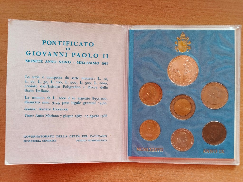 Muntset uit Vaticaanstad 1987, Postzegels en Munten, Verzenden