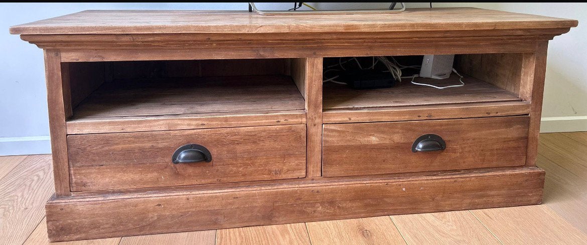 Tv kast hout, Huis en Inrichting, Ophalen, Gebruikt, 100 tot 150 cm, Landelijk
