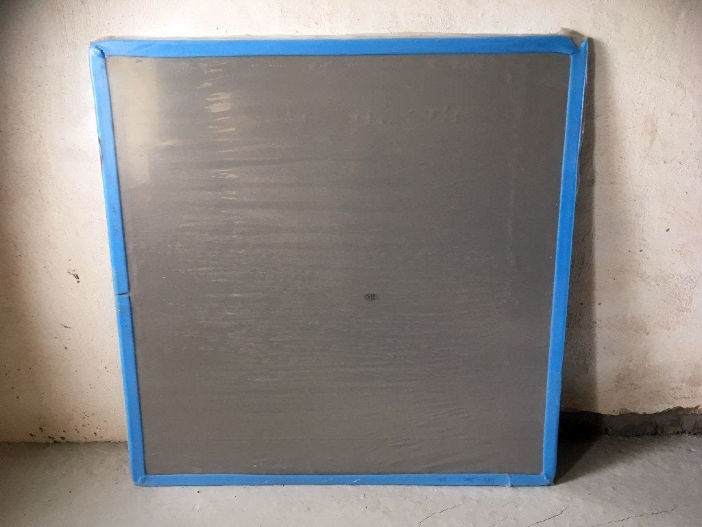 Salontafel - Glas glazen tafelblad - vierkant 88 x 88 cm, Ophalen, Gebruikt, 50 tot 100 cm, Vierkant