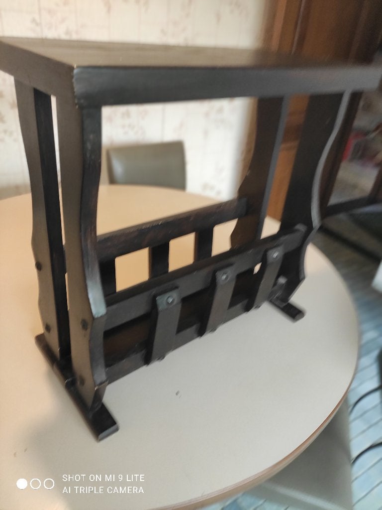 vintage eiken kranten bakje, Ophalen