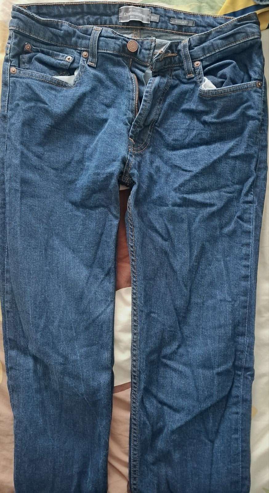Dressmann donkerblauwe jeans., Kleding | Heren, Spijkerbroeken en Jeans, Blauw, W32 (confectie 46) of kleiner, Ophalen of Verzenden