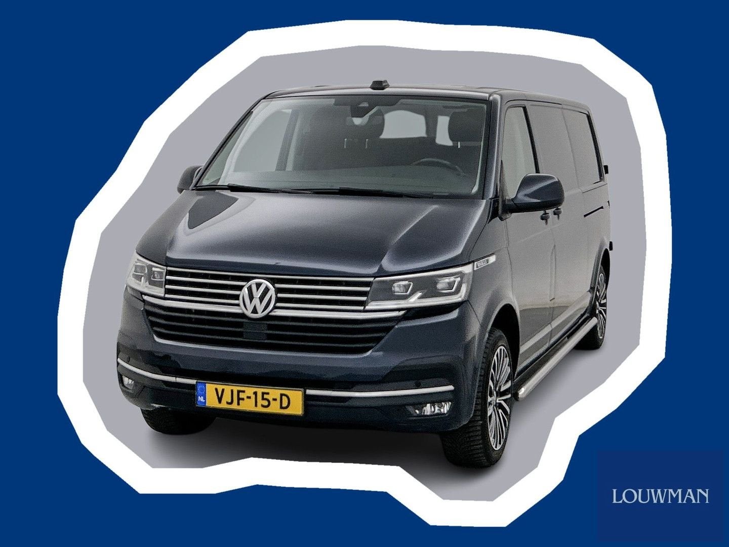 Volkswagen Transporter 2.0 TDI L2 Bulli 199pk DSG Leder Schu, Automaat, Blauw, Bedrijf, Diesel