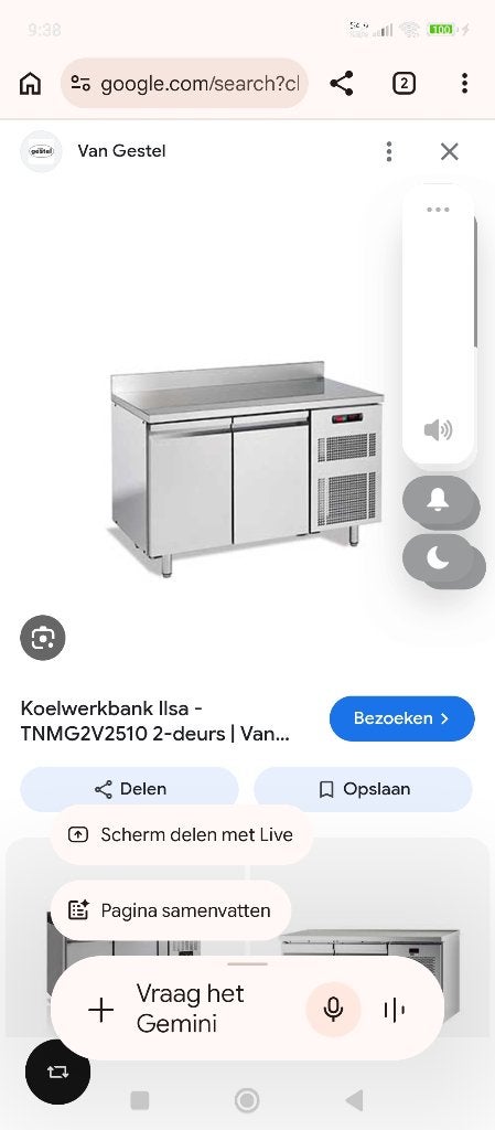 Koelwerkblad, Ophalen, Gebruikt