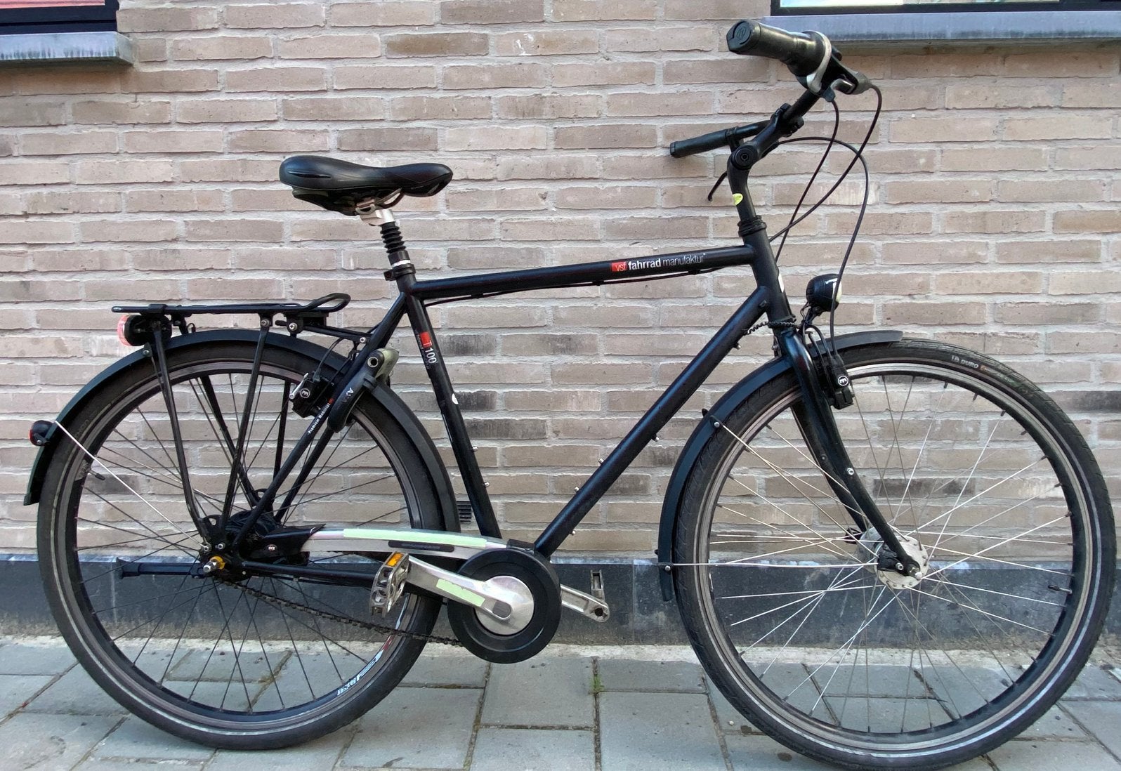 Herenfiets Vsf fahrradmanufaktur fahrrad manufaktur velo, Vering, Velgrem, Zo goed als nieuw, 53 tot 57 cm