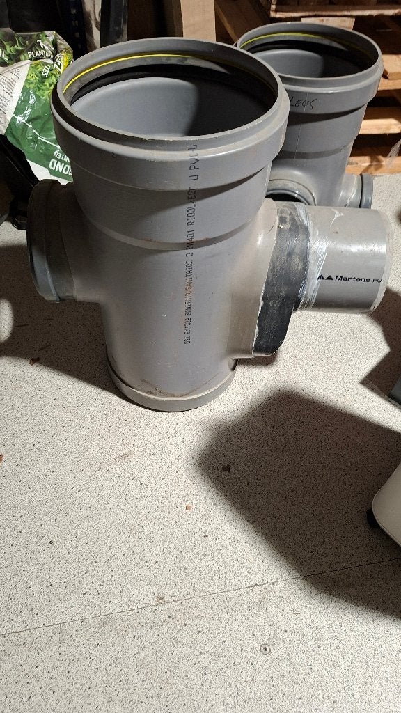 Sifonput 250mm, Doe-het-zelf en Bouw, Ophalen, Afvoer, PVC, Nieuw
