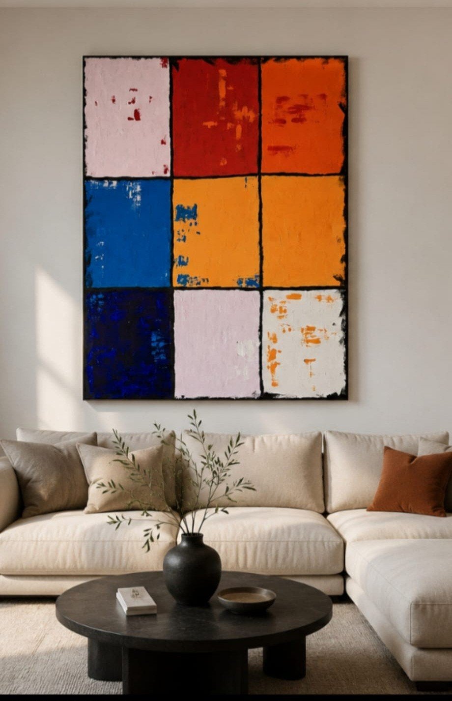Couleurs équilibrées, Antiquités & Art, Art | Peinture | Abstraite, Enlèvement