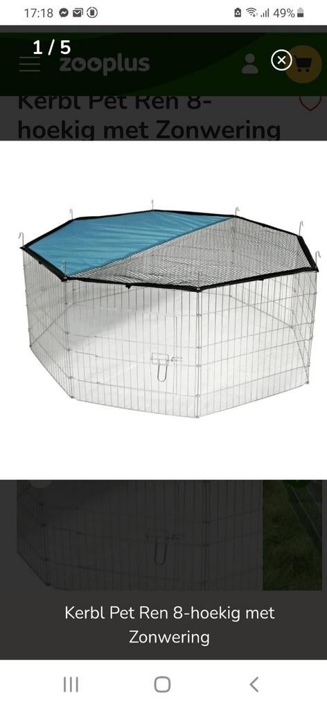 Konijnenren met grondzeil en afdekzeil, Enlèvement