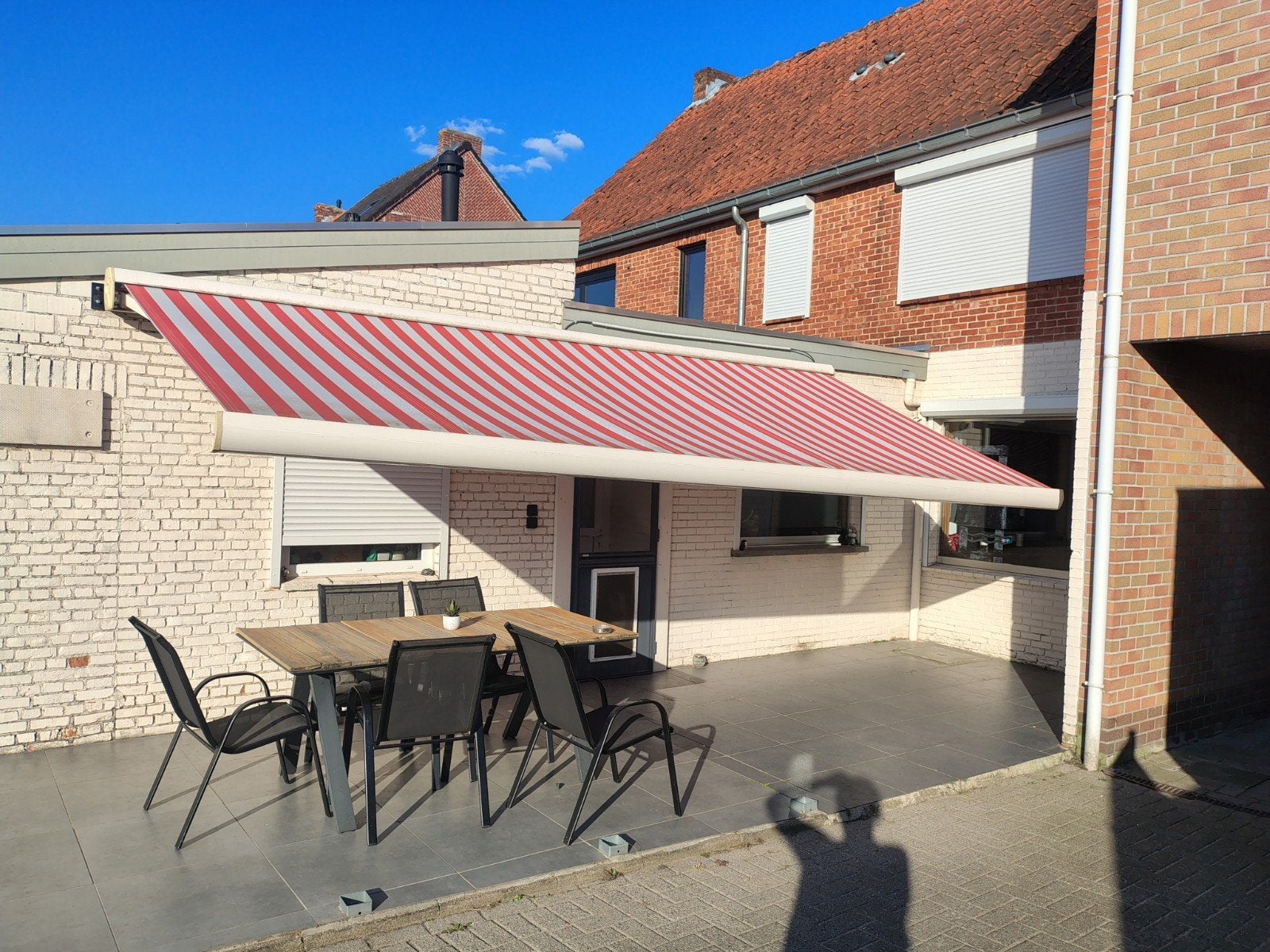 Elektrische zonneluifel., Tuin en Terras, Ophalen