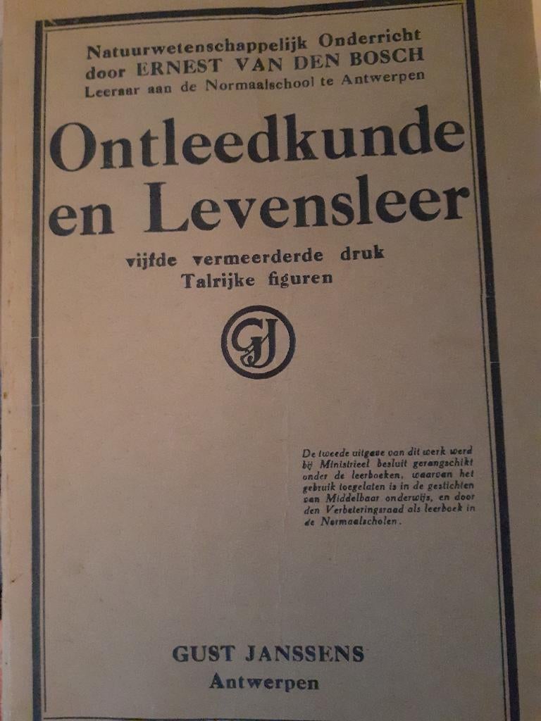 Antiek boek ontleedkunde en levensleer, Ophalen of Verzenden
