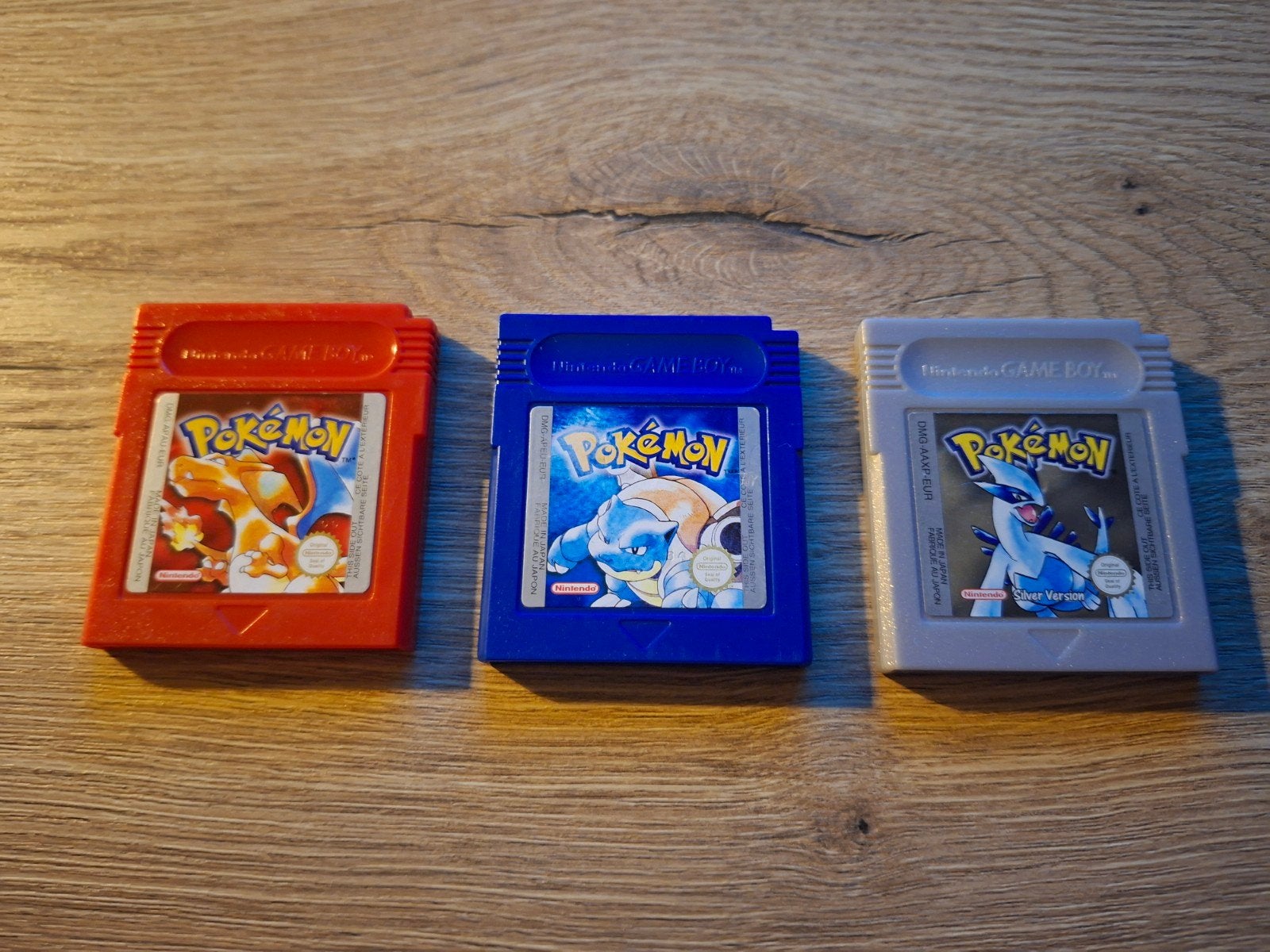Pokémon Gameboy (Blue, Red, Silver) (met nieuwe batterij), Games en Spelcomputers, Ophalen of Verzenden, Gebruikt