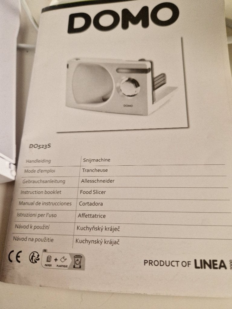 Broodsnijmachine DO 523S, Enlèvement, Comme neuf, Sans minuteur