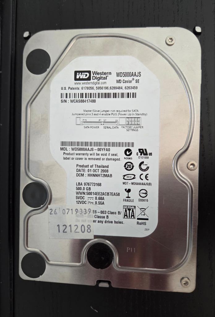 Western Digital Caviar SE van 500 GB, Ophalen of Verzenden