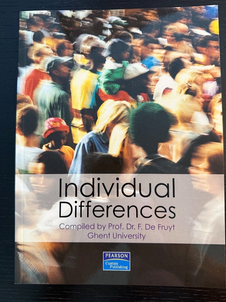 Individual Differences  - Ghent University, Boeken, Ophalen of Verzenden, Nieuw, F. De Fruyt