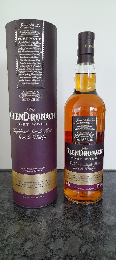 Glendronach whisky Port Wood, Collections, Vins, Neuf, Enlèvement ou Envoi, Pleine, Porto