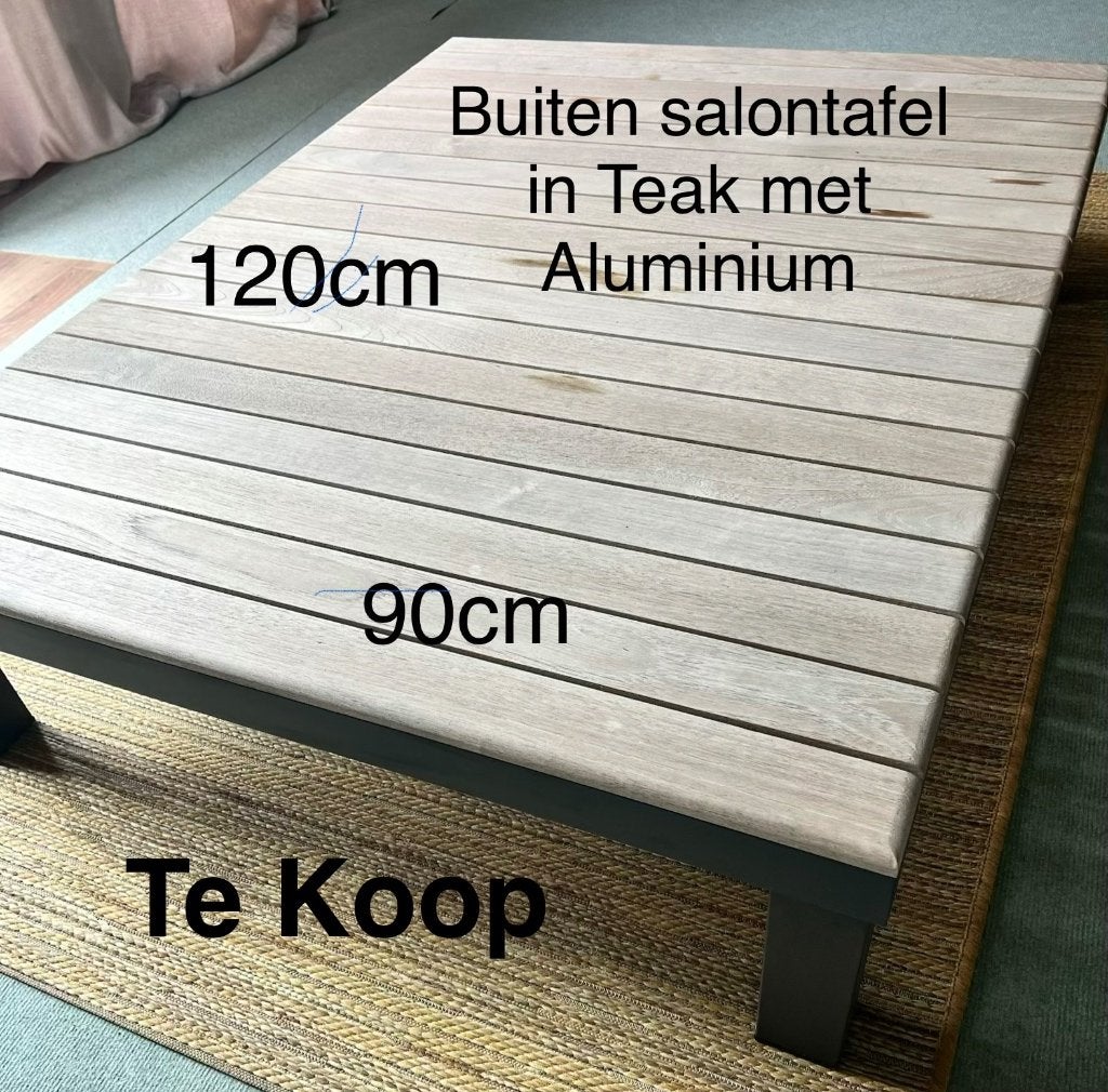 Tuin salontafel, Maison & Meubles, Tables | Tables de salon, Teck, 100 à 150 cm, Moins de 50 cm, Comme neuf