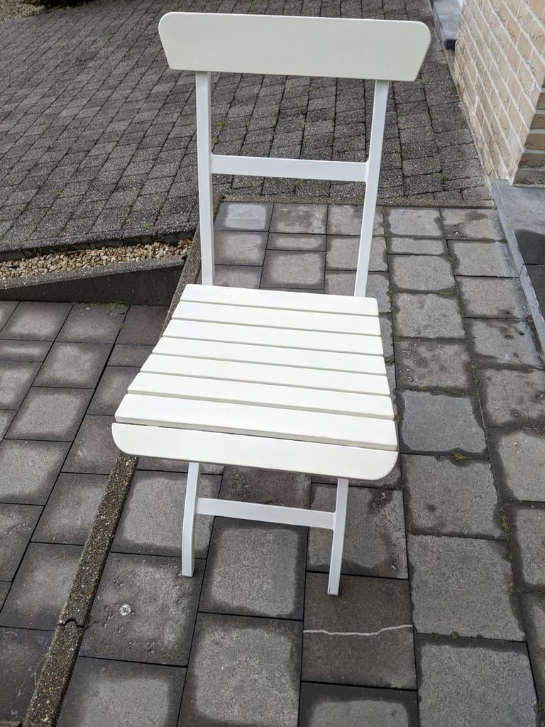 Opklapbare houten vouwstoelen (2) Ikea, Tuin en Terras, Ophalen