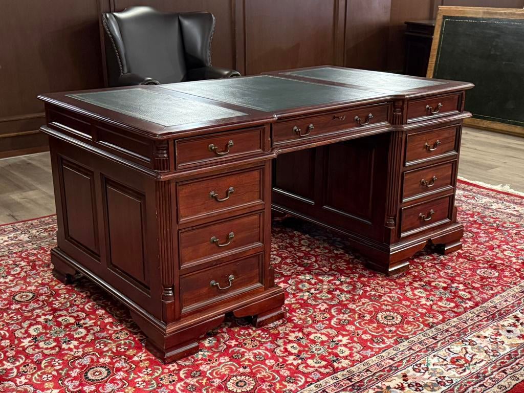 Klassiek Engels bureau #656, Huis en Inrichting, Hout, 93 cm, Bruin, Ophalen of Verzenden