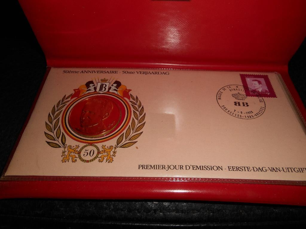 Pièce en Vermeil pour les 50 ans du Roi Baudoin de 1980, Enlèvement ou Envoi