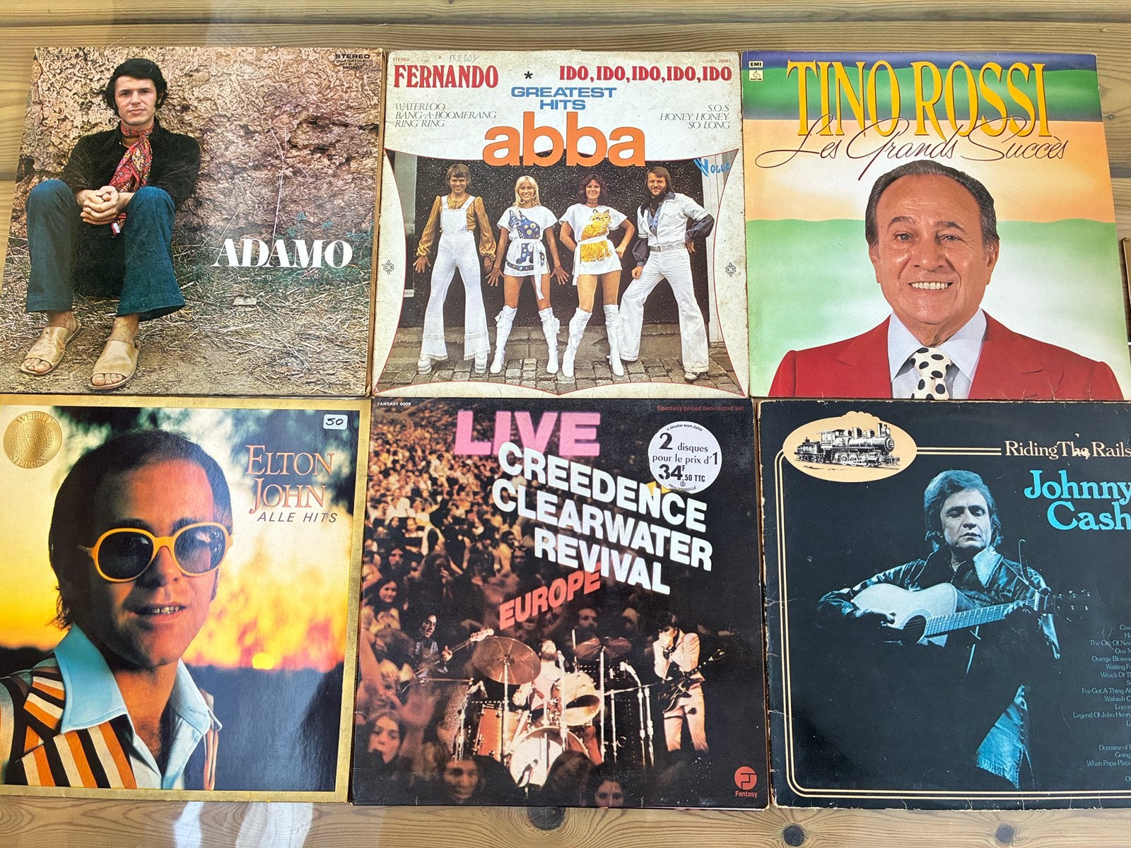 Diverse bekende LP's : Elton John, ABBA, CCR e.a. — €3 p/st, Enlèvement ou Envoi, Utilisé, LP