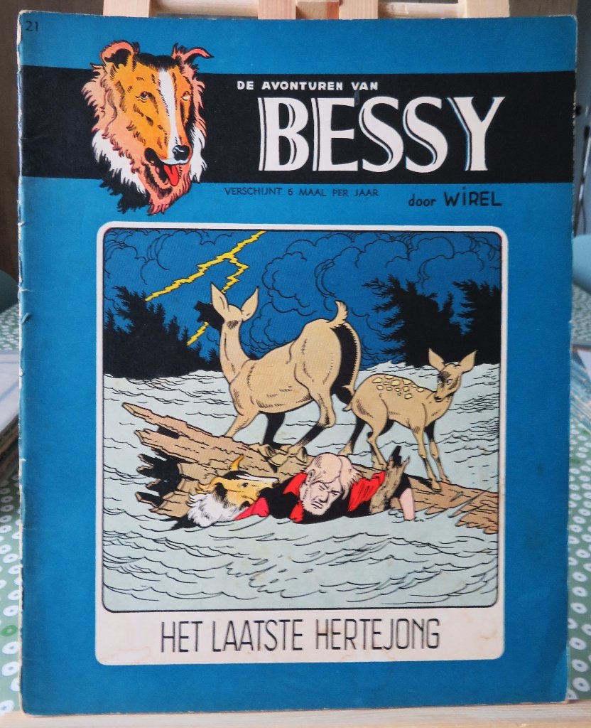 Bessy nr 21 Het laatste hertejong 1 druk., Boeken, Stripverhalen, Ophalen of Verzenden, Gelezen, Willy vandersteen