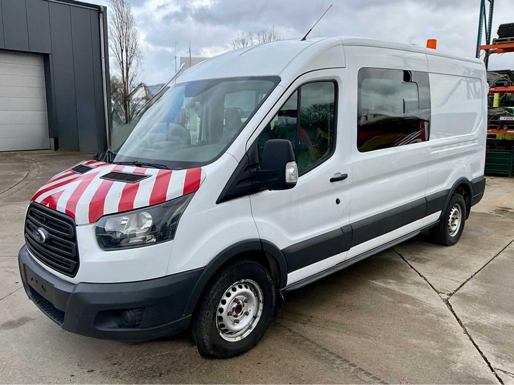 2016 Ford Transit dubbele cabine - trekhaak, Auto's, Ford, Gebruikt, Euro 6, Bedrijf, Overige carrosserie