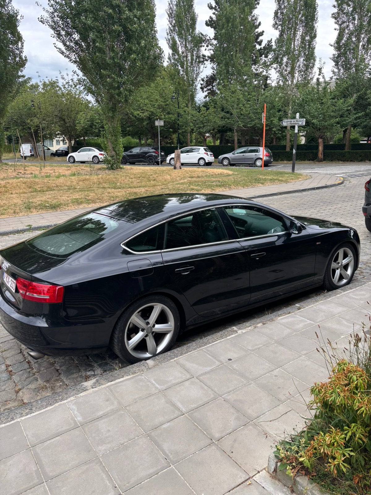 Audi A5 Sportback finition S line, Euro 5, Zwart, Bedrijf, Handgeschakeld