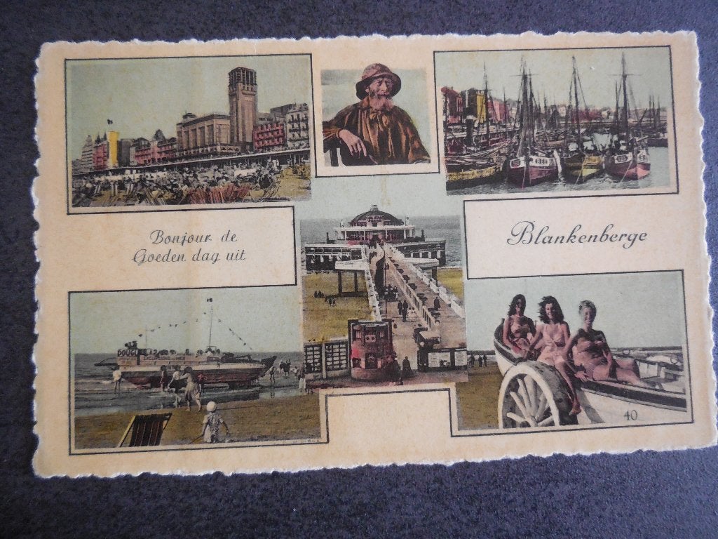 postkaart Blankenberge Groeten uit, Verzenden, 1940 tot 1960, Gelopen, West-Vlaanderen