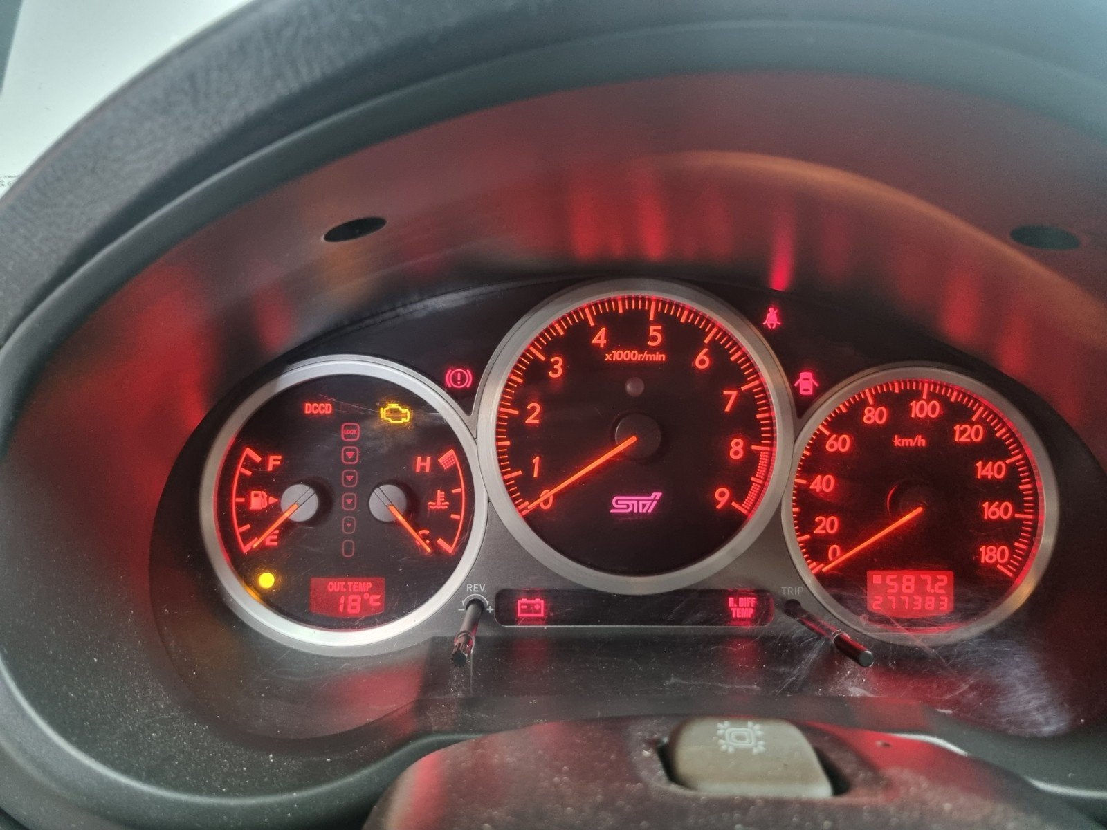 te koop subaru impreza wrx sti klok, Auto-onderdelen, Ophalen of Verzenden, Gebruikt, Overige merken, Dashboard en Schakelaars