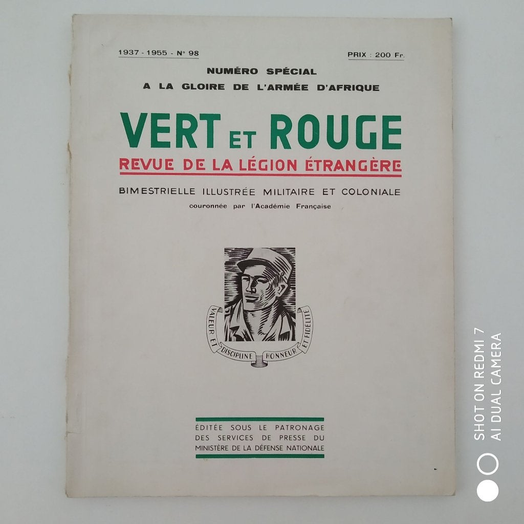 VERT ET ROUGE nr 98 HS Armée d'Afrique 1955., Livres, Journaux & Revues, Enlèvement ou Envoi, Utilisé, Autres types