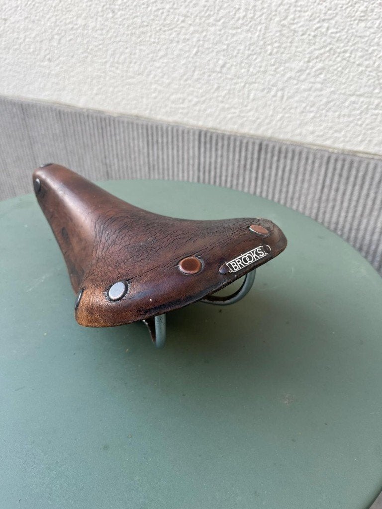Brooks B17 bruin lederen zadel, Fietsen en Brommers, Fietsonderdelen, Gebruikt, Zadel, Leer, Elektrische fiets, Oldtimerfiets