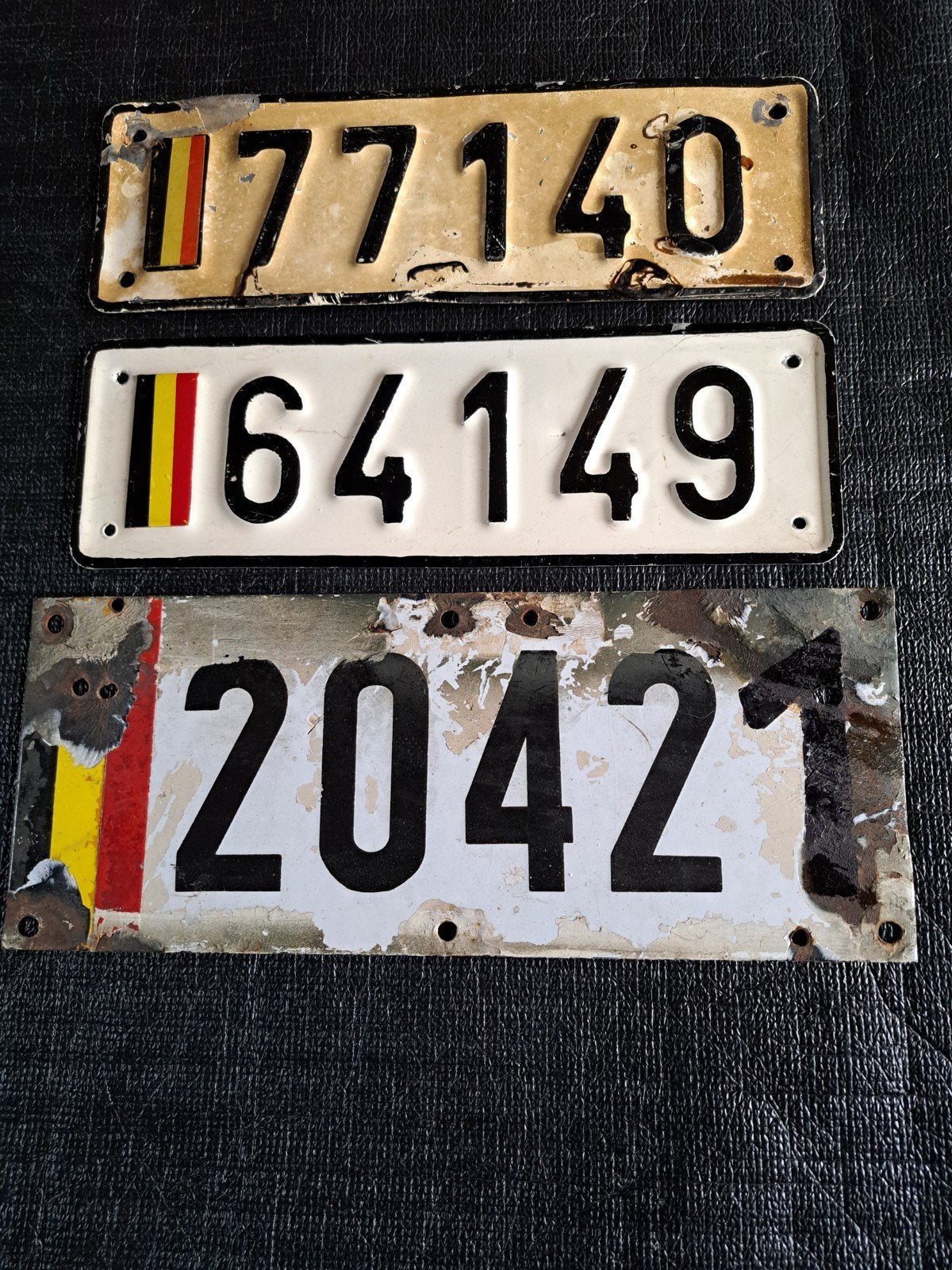 Ensemble unique de plaques d'immatriculation militaires bel, Collections, Enlèvement ou Envoi, Armée de terre