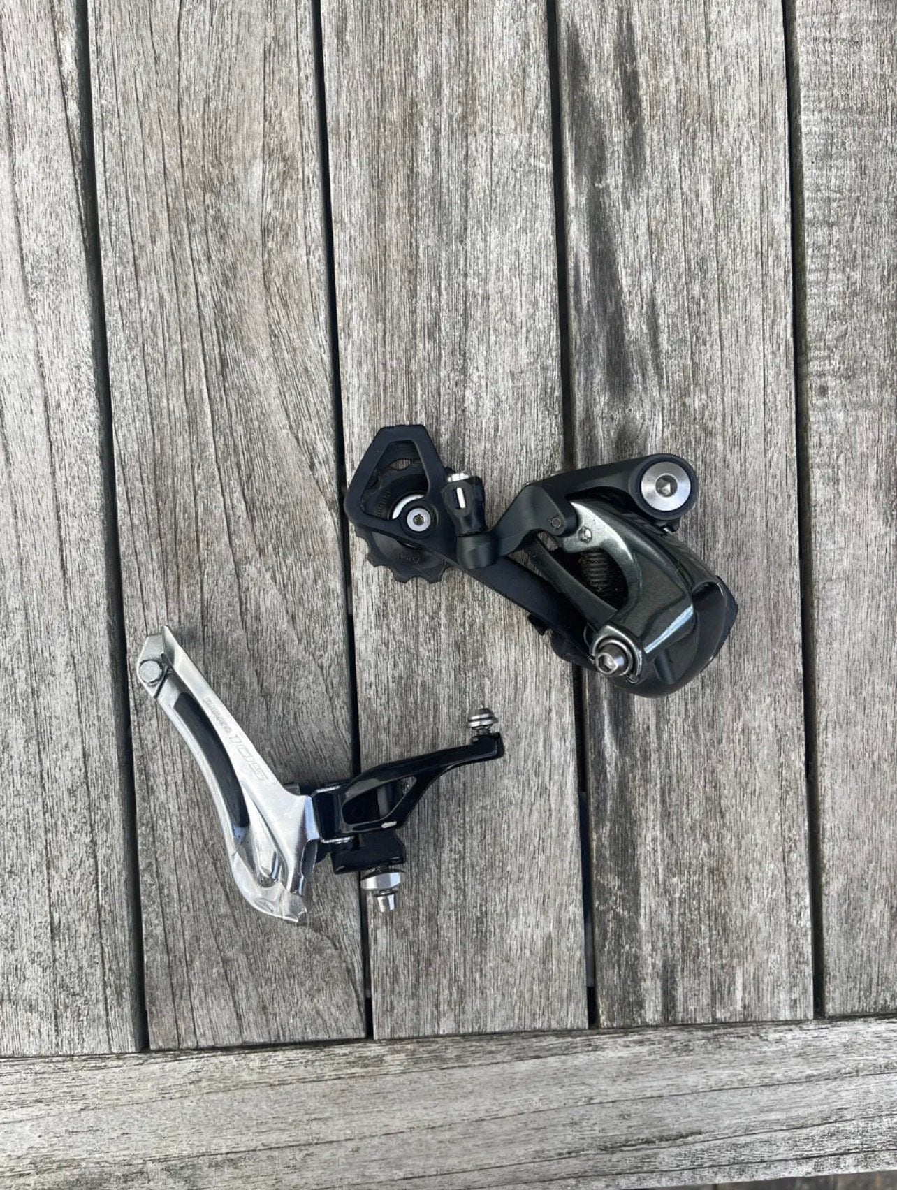 Lot dérailleurs Shimano – Tiagra (arrière) et 105 (avant), Fietsen en Brommers, Kinderfiets, Ophalen of Verzenden, Zo goed als nieuw