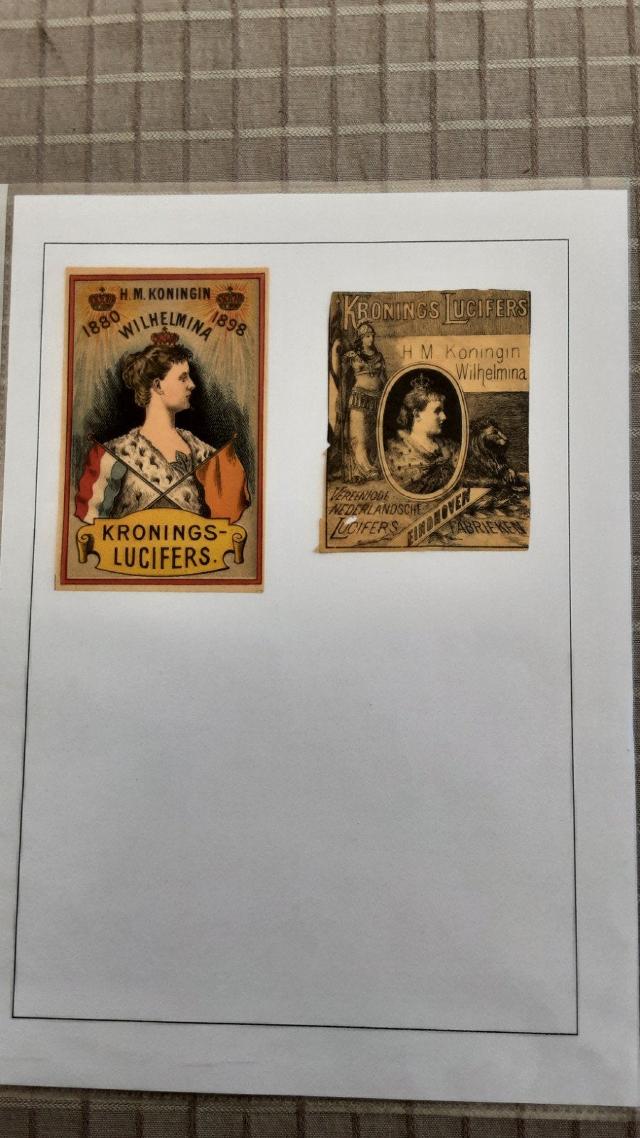 Lucifermerken Koningn Wilhelmina, Verzamelen, Rookartikelen, Aanstekers en Luciferdoosjes, Ophalen of Verzenden