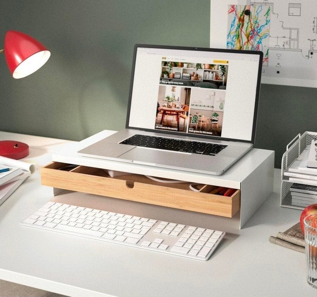Monitorstandaard ELLOVEN (ikea), Informatique & Logiciels, Enlèvement, Comme neuf
