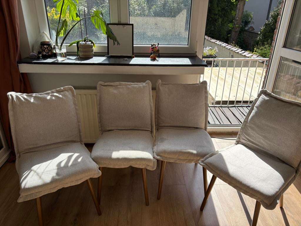 Lot de 4 chaises ikea, Gris, Enlèvement, Utilisé, Quatre