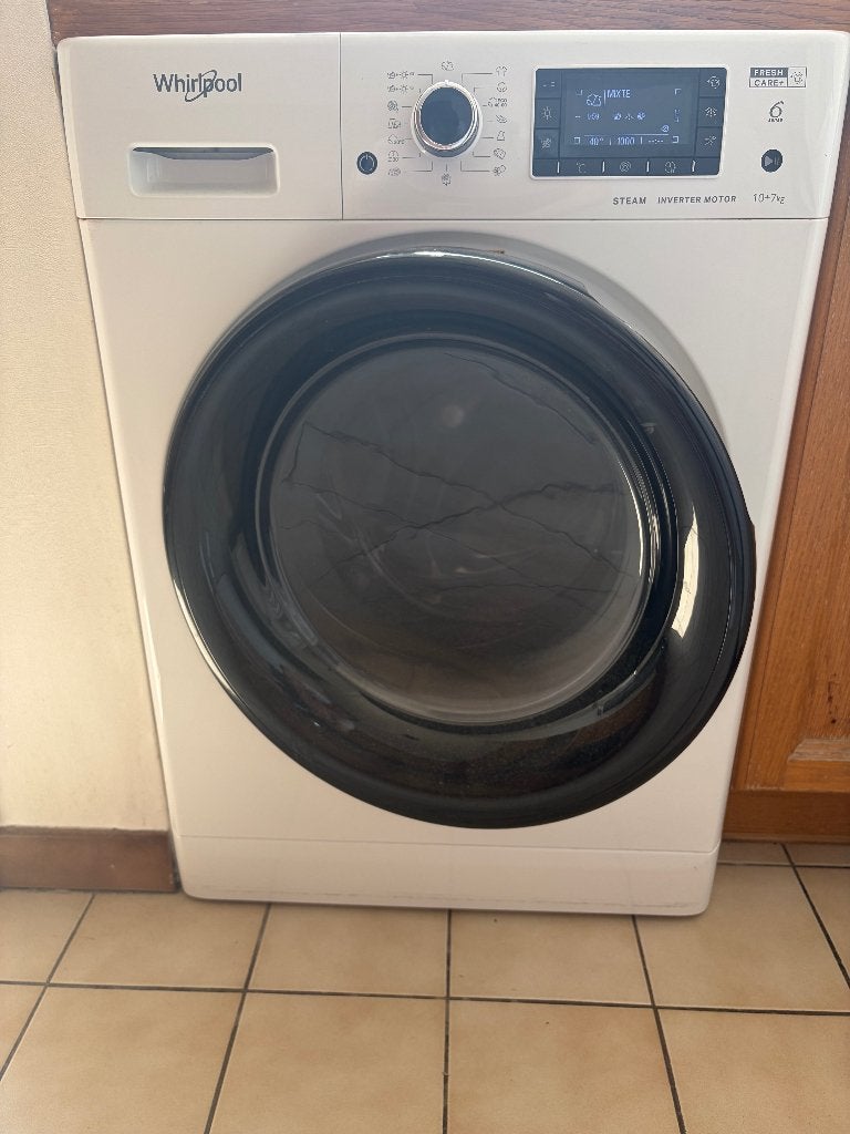 Machine à laver-séchoir Whirlpool, Electroménager, Lave-linge, 8 à 10 kg, Enlèvement, Comme neuf, Chargeur frontal