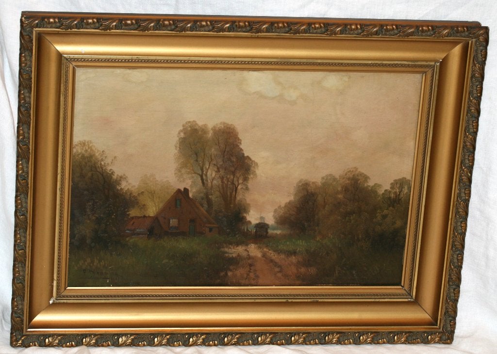 Schilderij olie op paneel - Gesigneerd, Ophalen of Verzenden, Gesigneerd, Paneel
