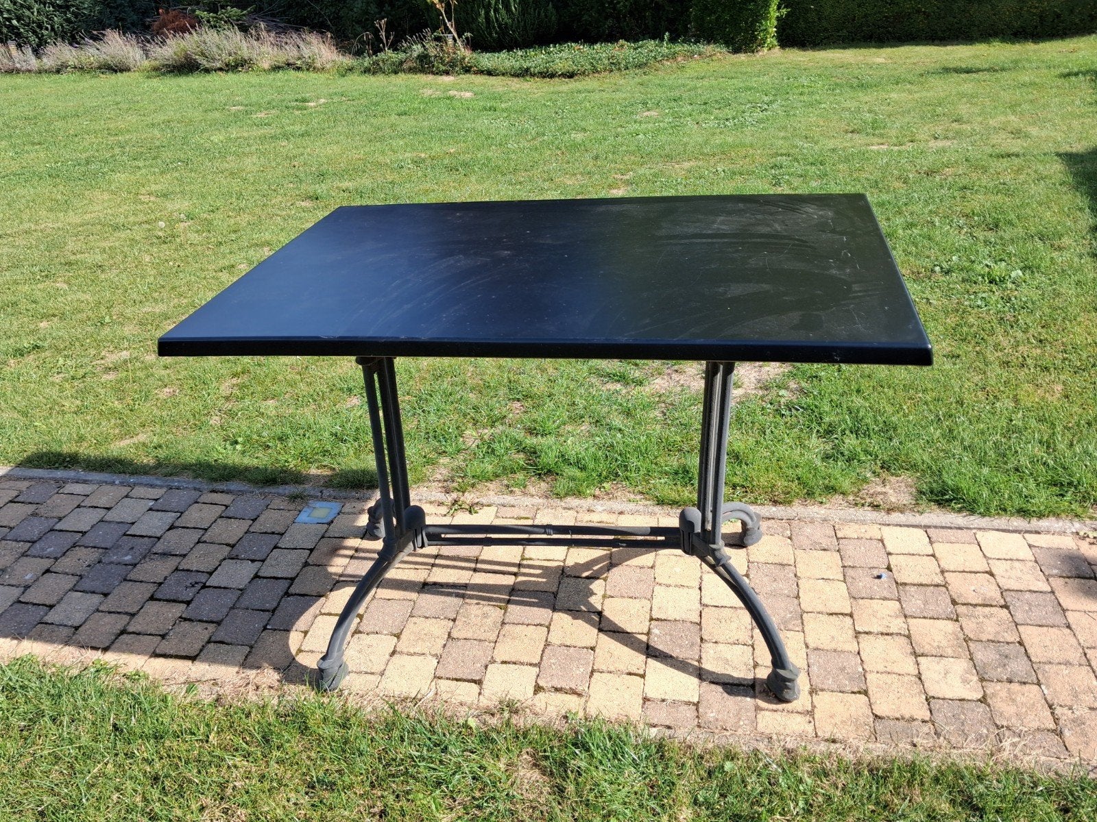 Retro prof tafel voor resto, cafe, brasserie of voor u thuis, Ophalen, Zo goed als nieuw, Rechthoekig, Kunststof